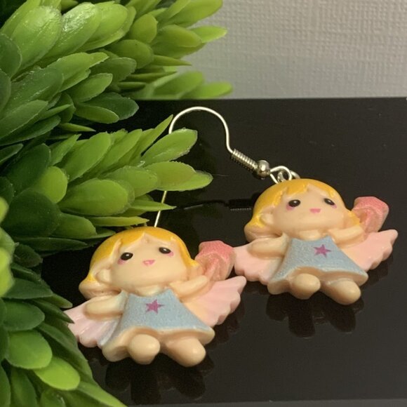 Angel Earring, Angel Jewelry, Gift Idea, Silly Earring, Religious Earring - Picture 5 of 6